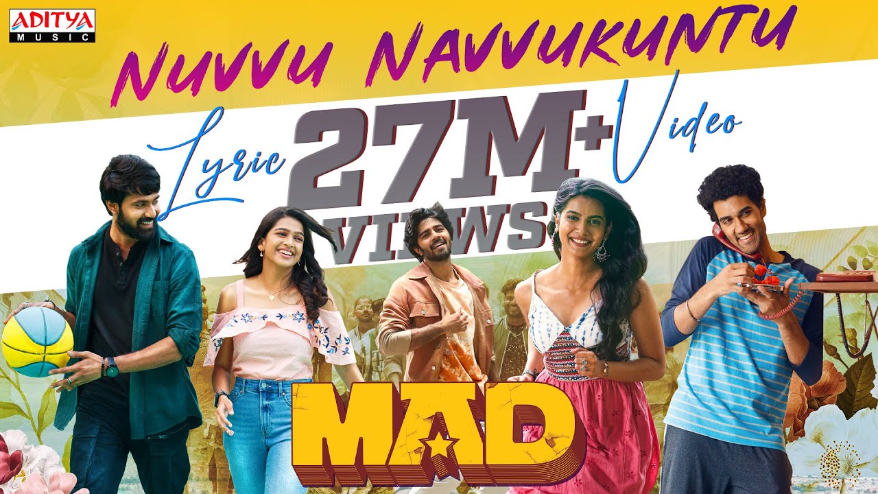 Nuvvu Navvukuntu Lyric Video | MAD | Kalyan Shankar | S. Naga Vamsi | Bheems Ceciroleo