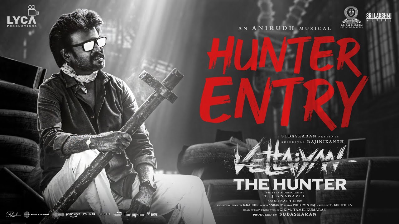 Vettaiyan The Hunter (Telugu) - Hunter Entry Lyric | Rajinikanth | T.J. Gnanavel | Anirudh