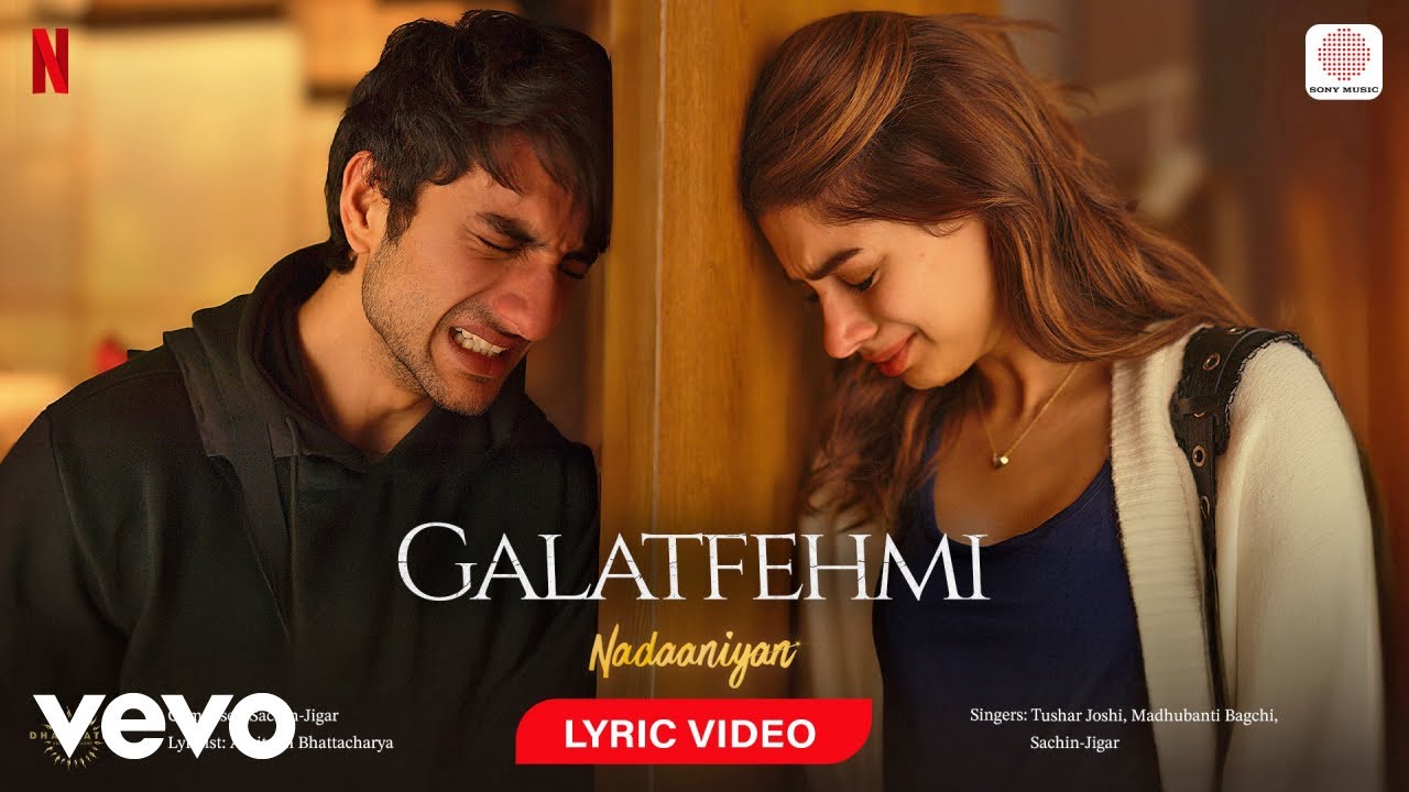 Galatfehmi - Lyric Video| Nadaaniyan |Khushi, Ibrahim K | Sachin-Jigar, Amitabh B.