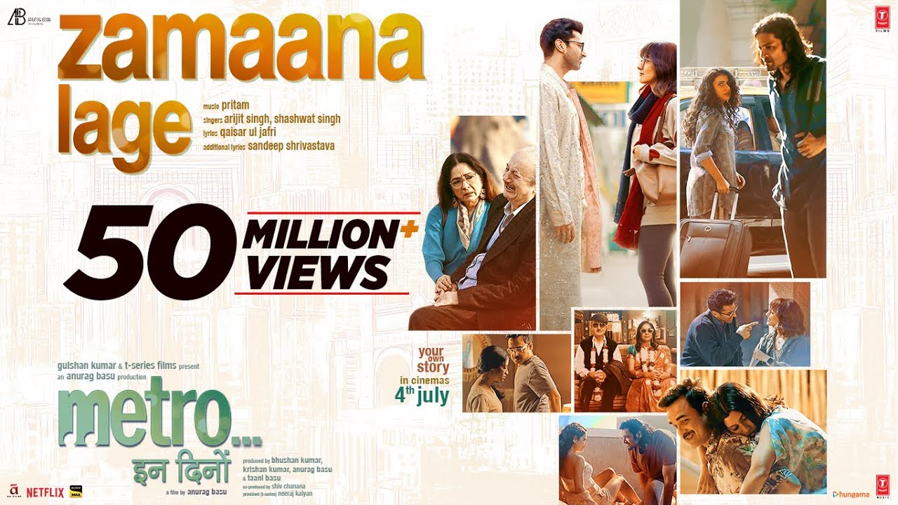 Metro…In Dino: Zamaana Lage (Song) | Anurag Basu | Pritam | Arijit Singh, Shashwat S | Bhushan Kumar